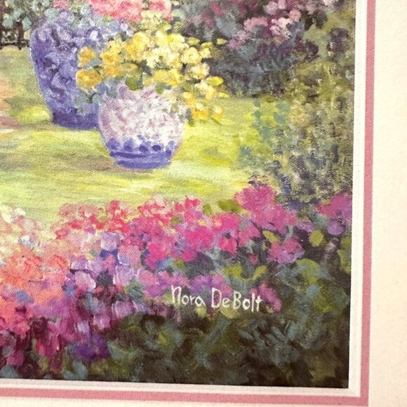 "The Open Gate" By Nora DeBolt Framed Lithograph 1992 Arthur A. Kaplan Co. Gold - Picture 5 of 10